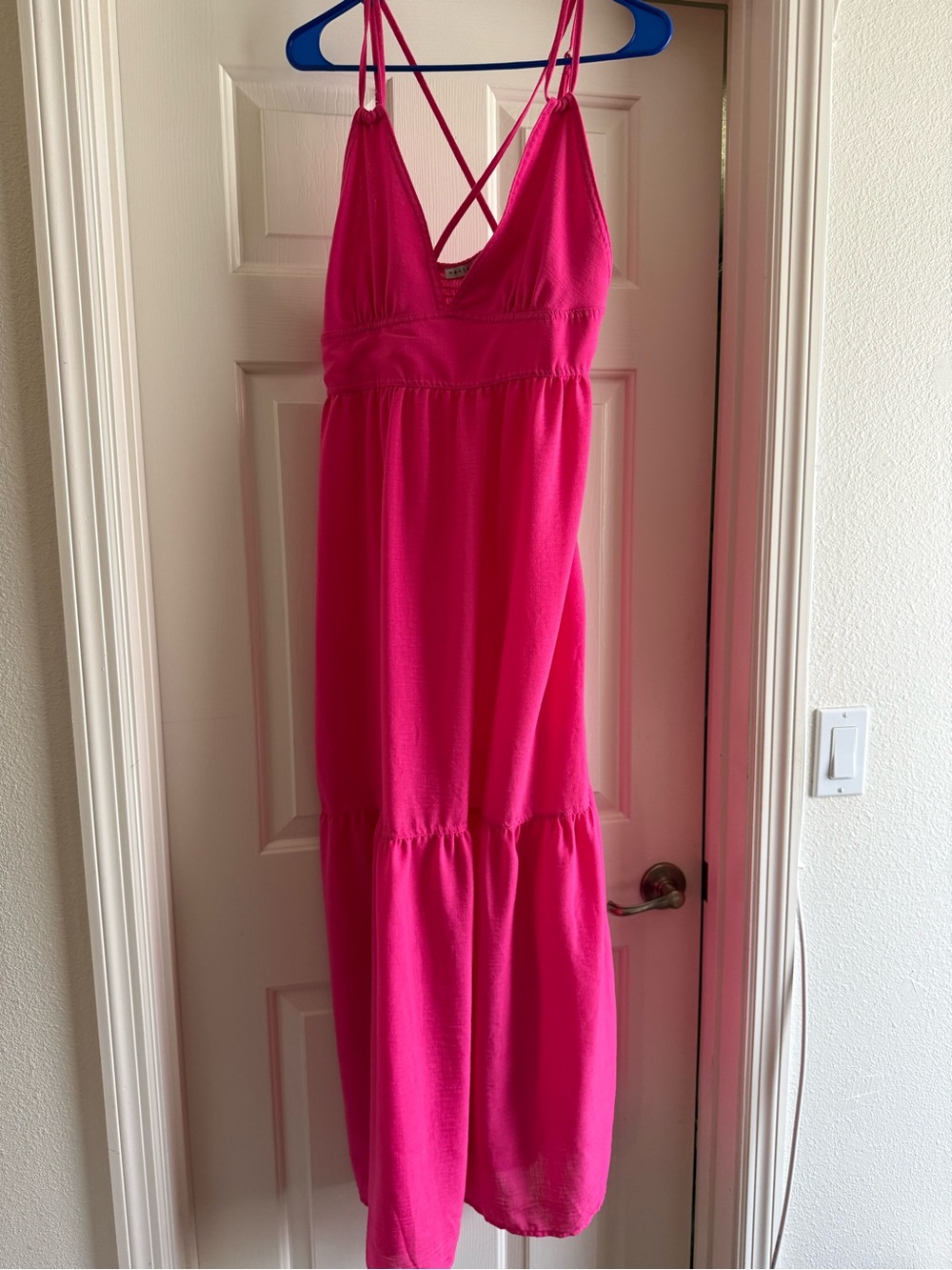 Pink strappy dress
